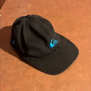 Quiksilver Black Cap with Vibrant Blue Emblem